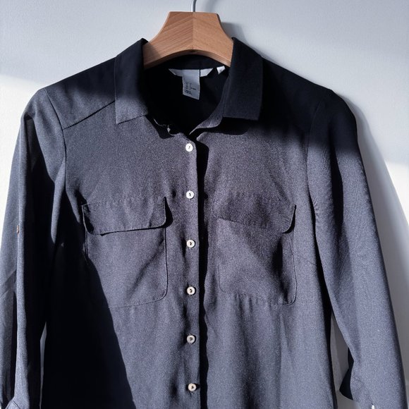 H&M Black Chiffon Blouse - Picture 3 of 3